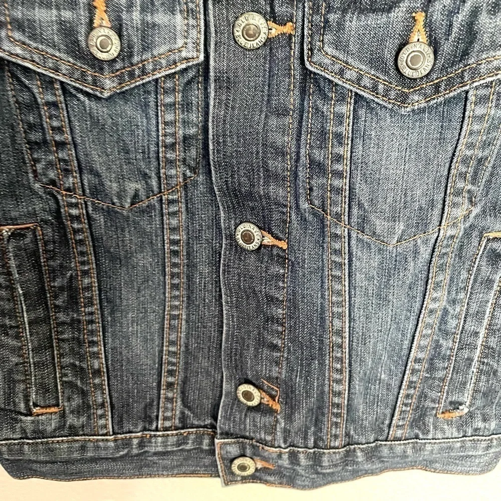 OLD NAVY dark denim jean trucker jacket size XS